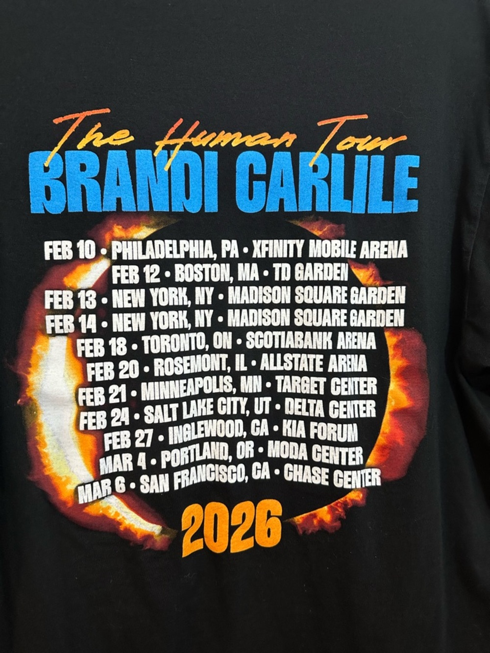 Brandi Carlile The Human Tour 2026 AOP T-Shirt X-Large - Picture 3 of 6